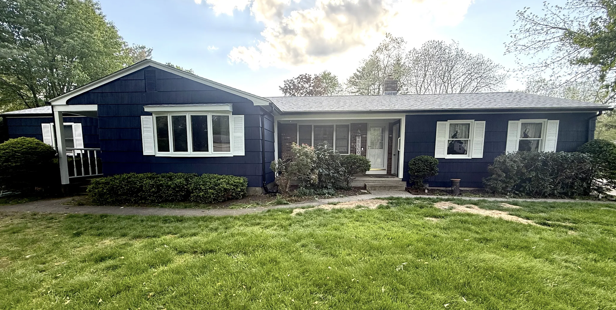 Completed exterior painting project by Blue Diamond Painters in Enfield CT